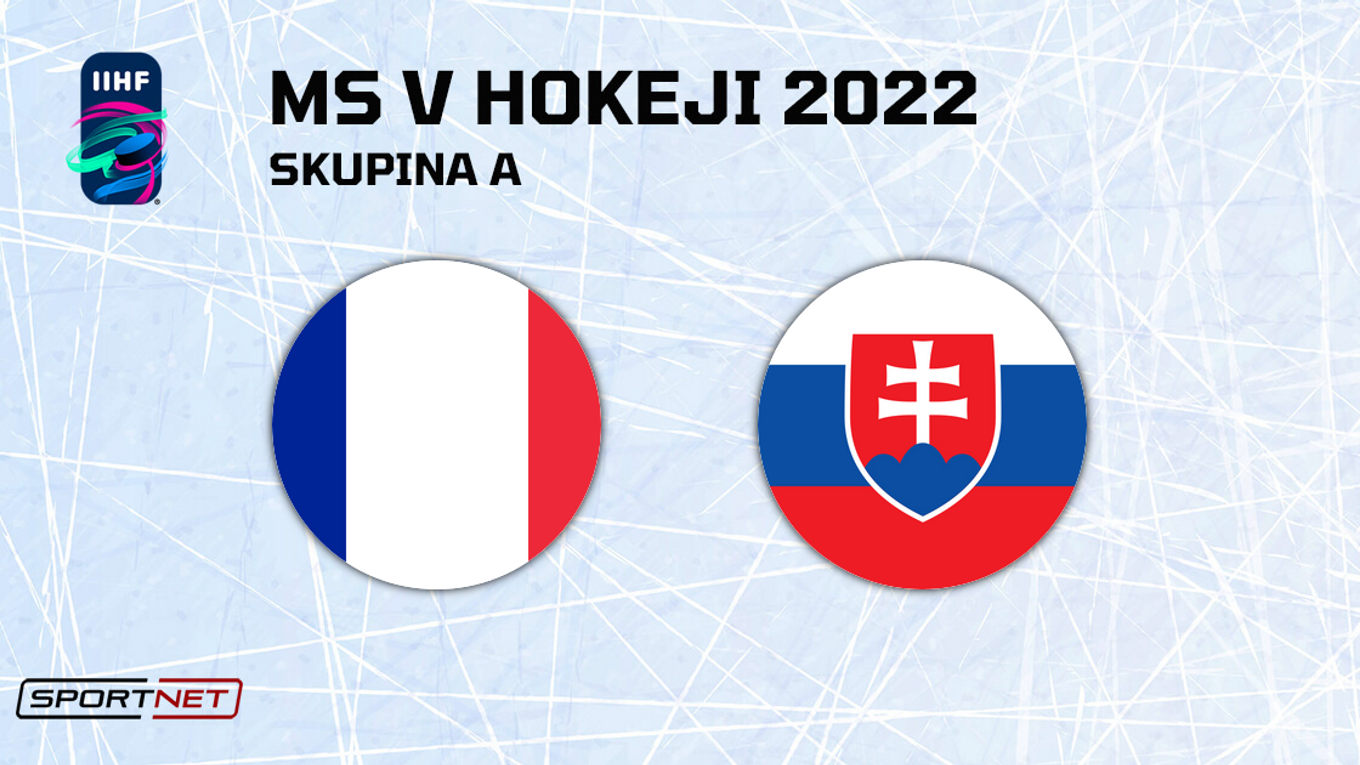 Slovensko - Francúzsko, ONLINE prenos z prvého zápasu Slovenska na MS v hokeji 2022.