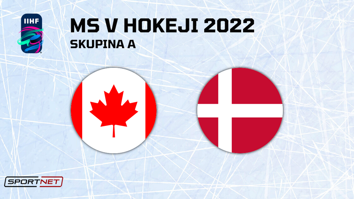 Kanada - Dánsko, ONLINE prenos zo zápasu na MS v hokeji 2022.