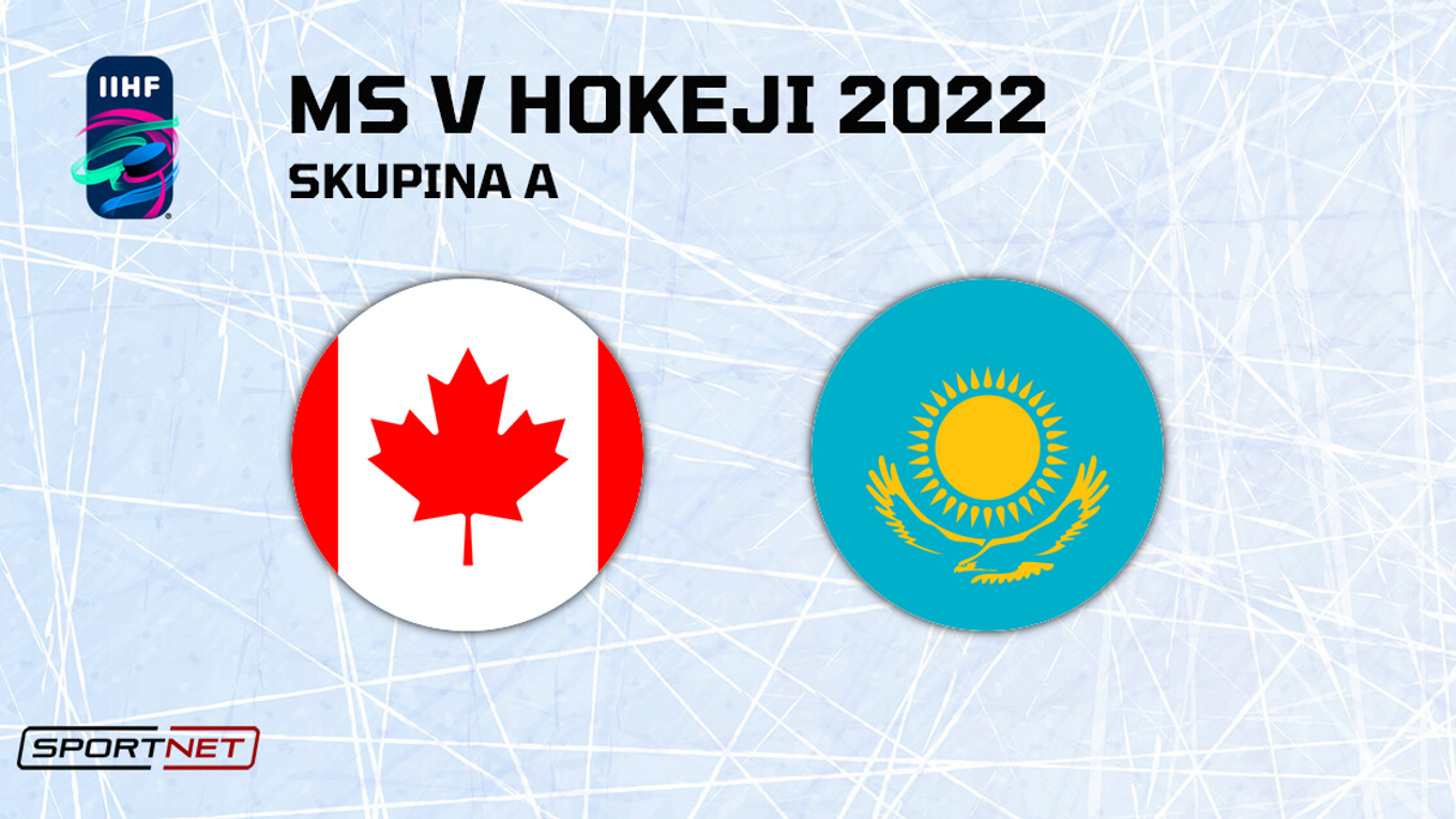 Kanada - Kazachstan, ONLINE prenos zo zápasu na MS v hokeji 2022.