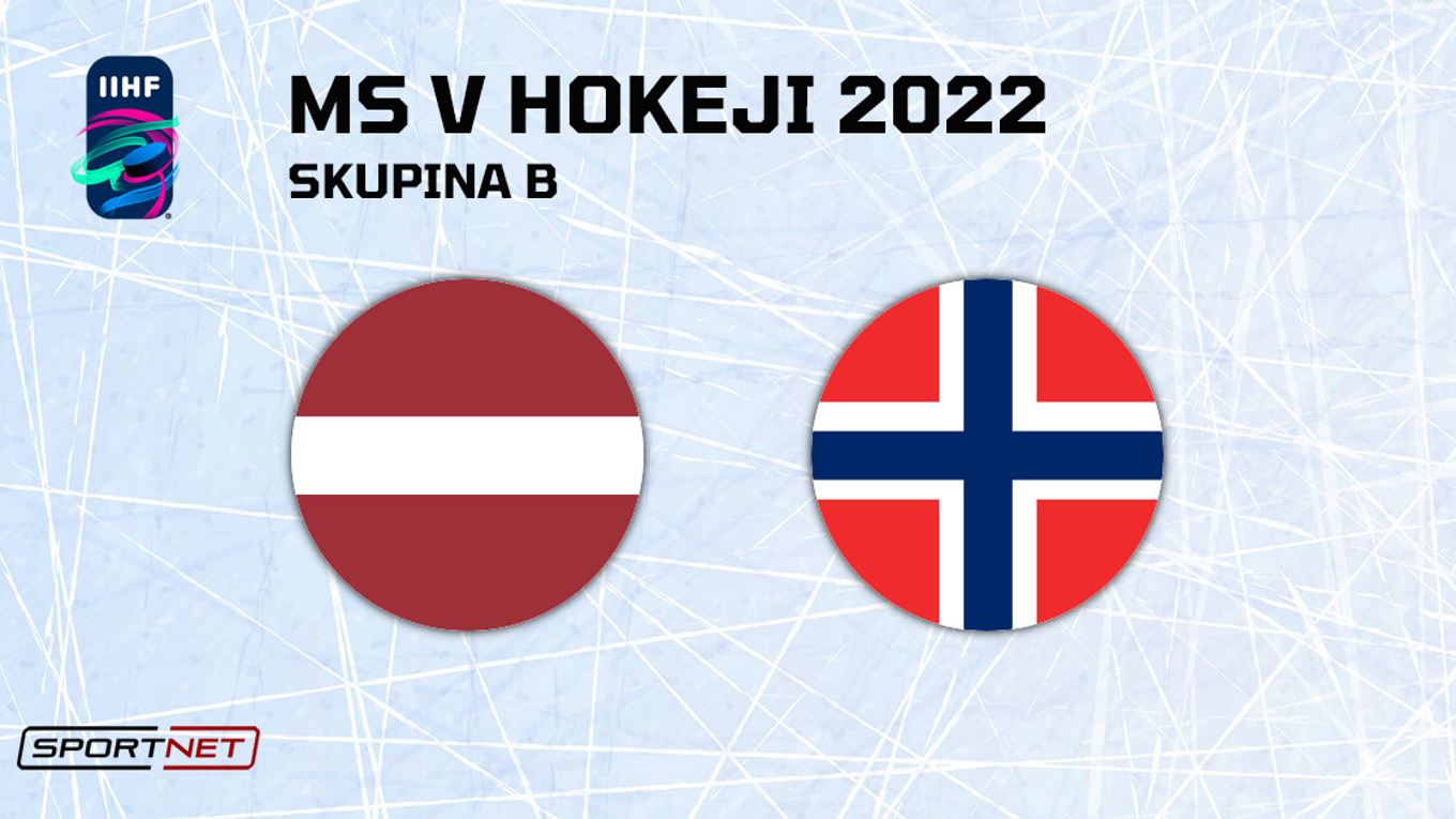Lotyšsko - Nórsko, ONLINE prenos zo zápasu na MS v hokeji 2022.