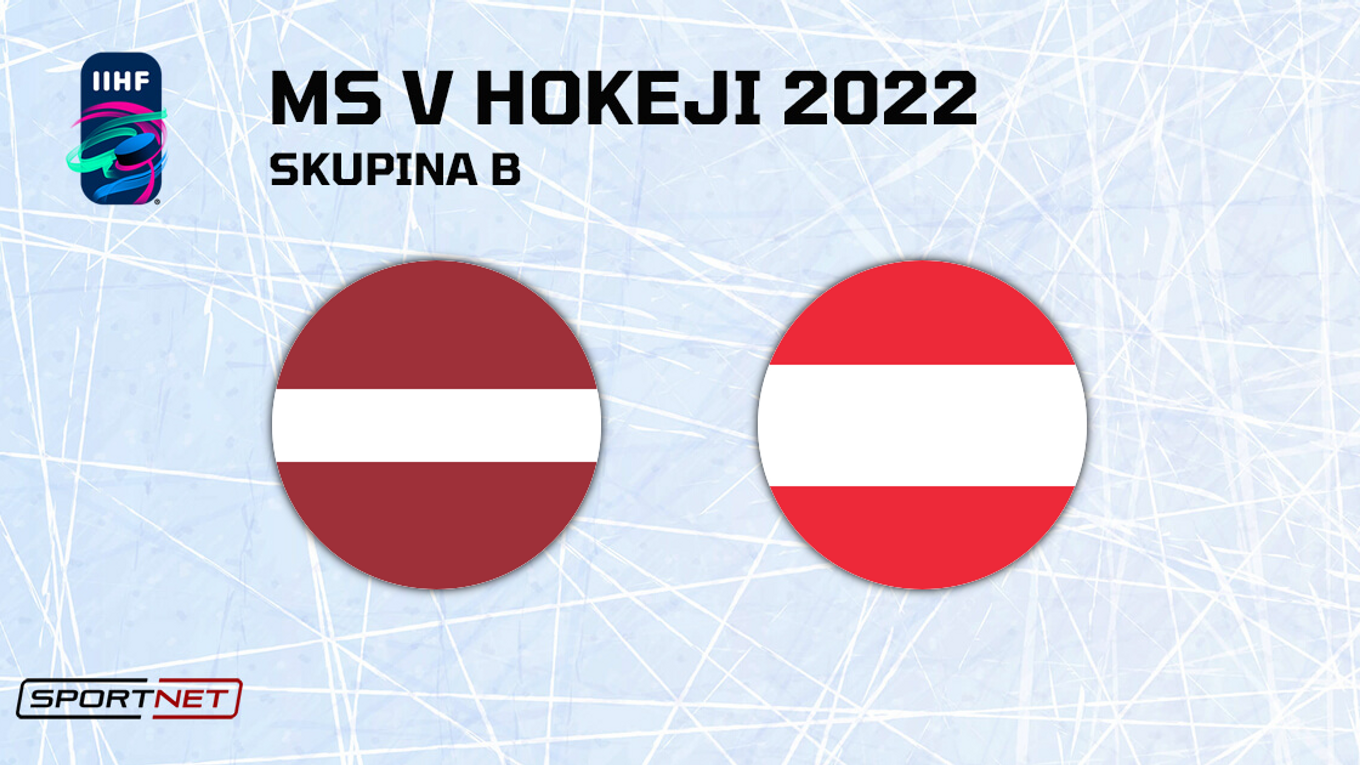 Lotyšsko - Rakúsko, ONLINE prenos zo zápasu na MS v hokeji 2022.