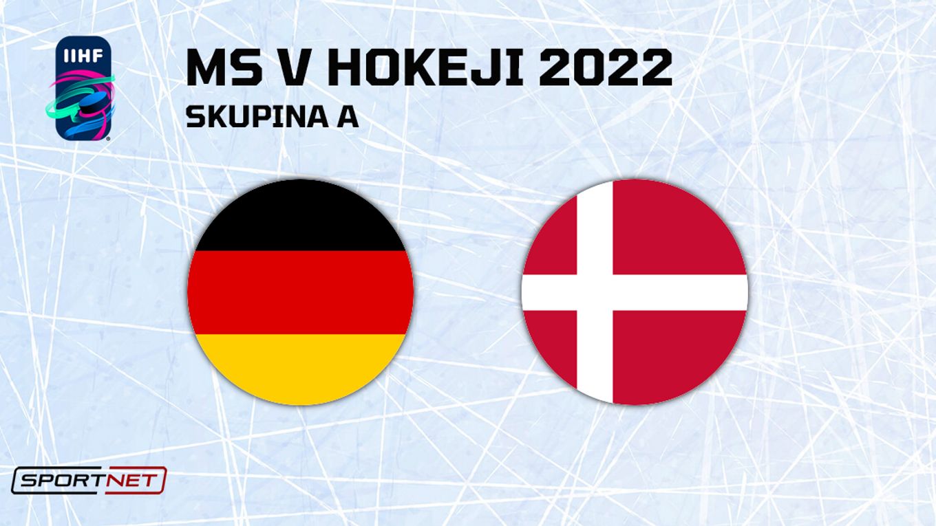 Nemecko - Dánsko, ONLINE prenos zo zápasu na MS v hokeji 2022.