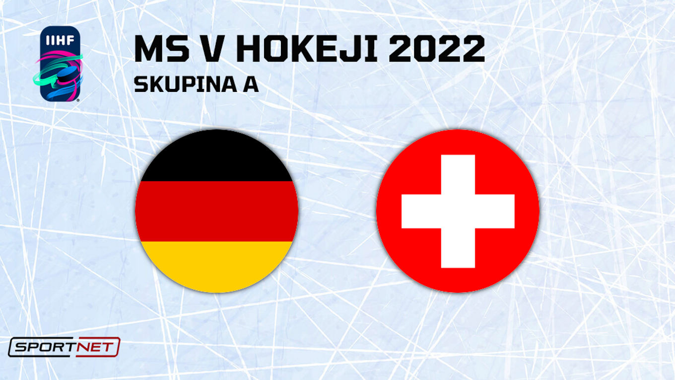 Nemecko - Švajčiarsko, ONLINE prenos zo zápasu na MS v hokeji 2022.