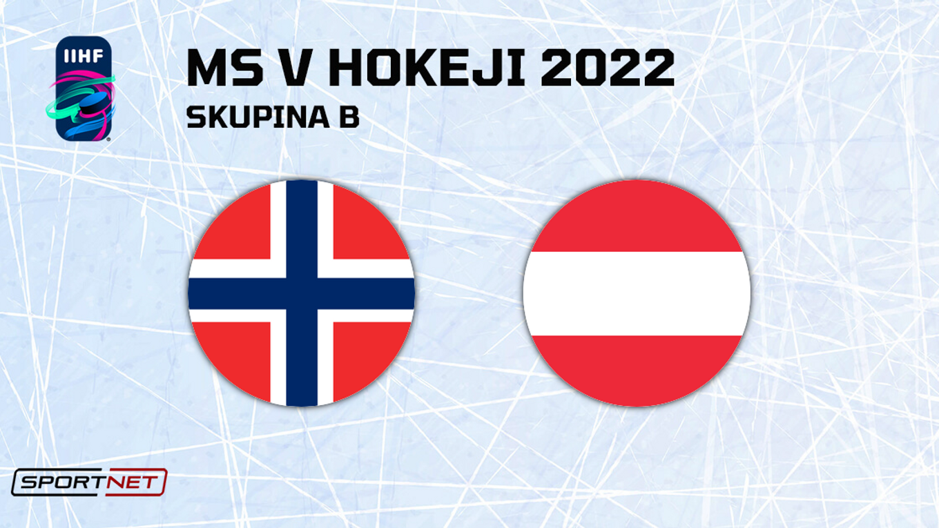 Nórsko - Rakúsko, ONLINE prenos zo zápasu na MS v hokeji 2022.