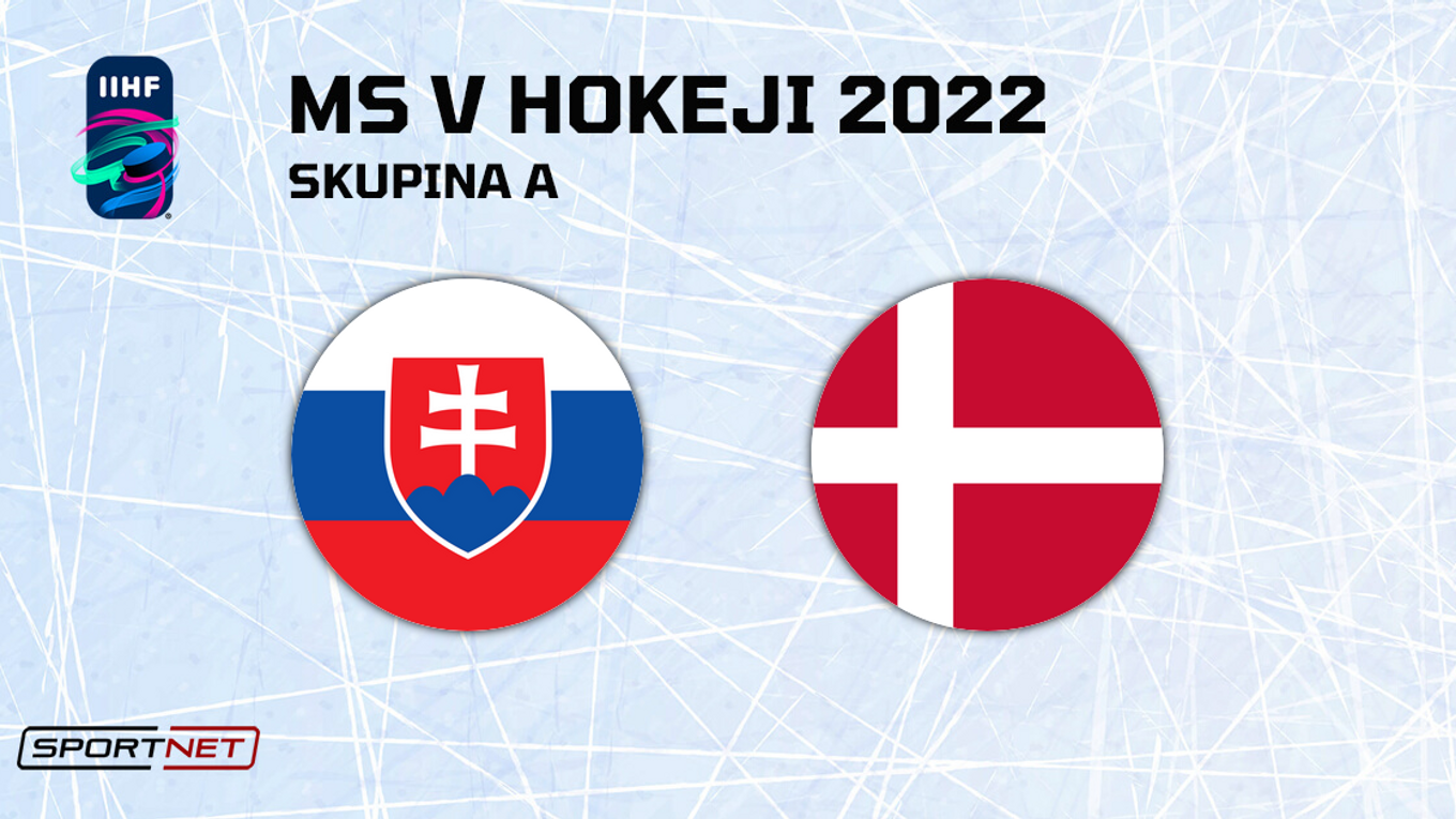 Slovensko - Dánsko, ONLINE prenos zo siedmeho zápasu Slovenska na MS v hokeji 2022.