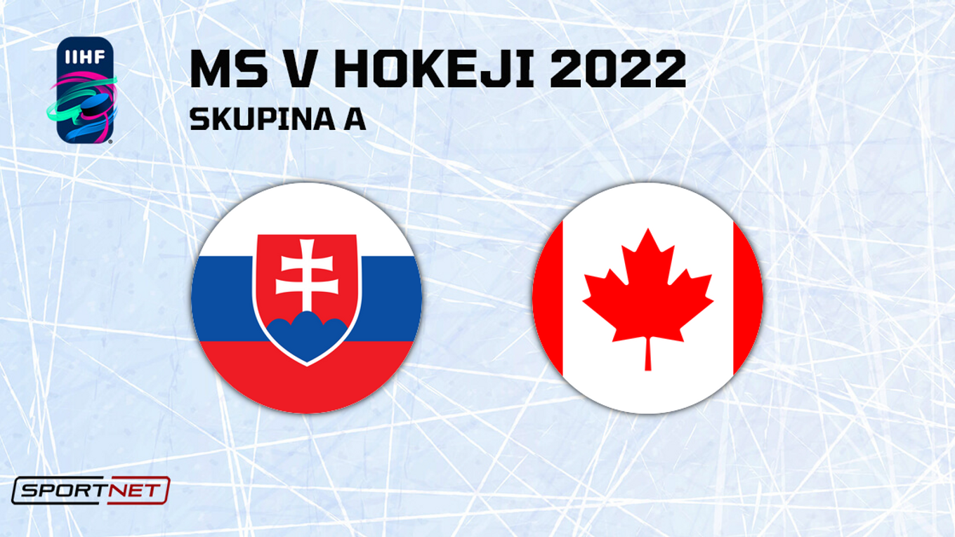 Slovensko - Kanada, ONLINE prenos z tretieho zápasu Slovenska na MS v hokeji 2022.