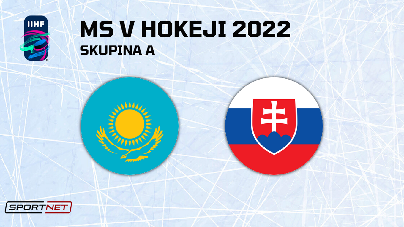 Slovensko - Kazachstan, ONLINE prenos z piateho zápasu Slovenska na MS v hokeji 2022.