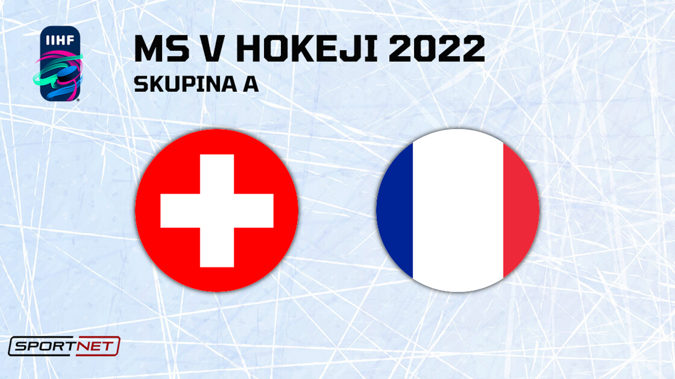 Švajčiarsko - Francúzsko, ONLINE prenos zo zápasu na MS v hokeji 2022.