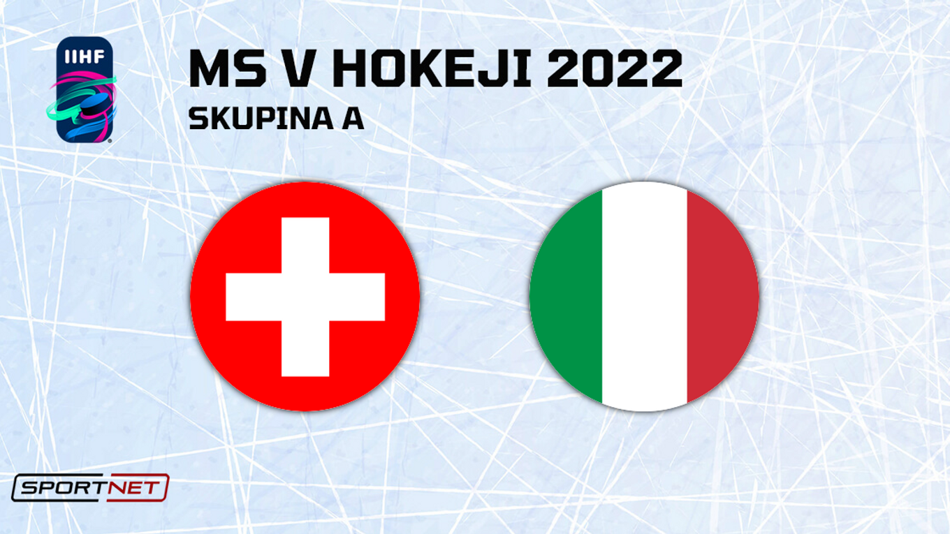 Švajčiarsko - Taliansko, ONLINE prenos zo zápasu na MS v hokeji 2022.