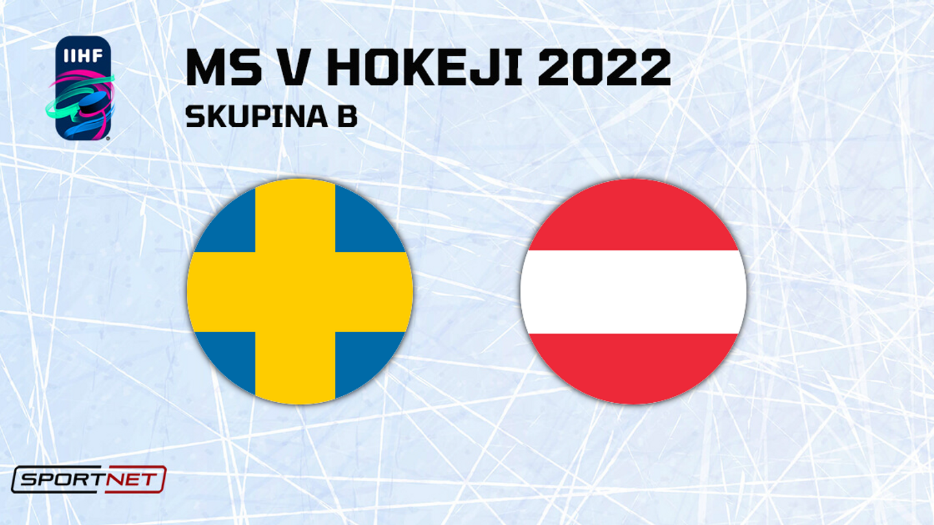 Švédsko - Rakúsko, ONLINE prenos zo zápasu na MS v hokeji 2022.
