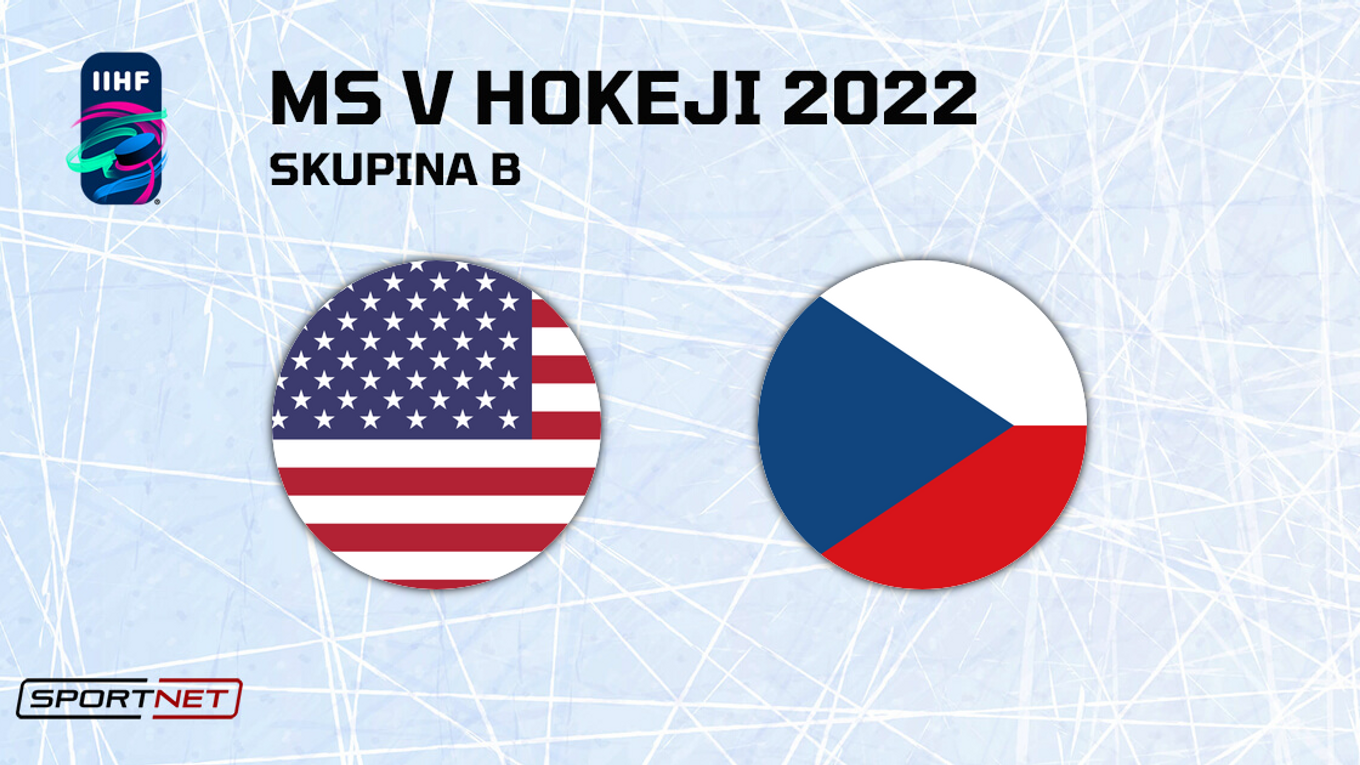 USA - Česko, ONLINE prenos zo zápasu na MS v hokeji 2022.