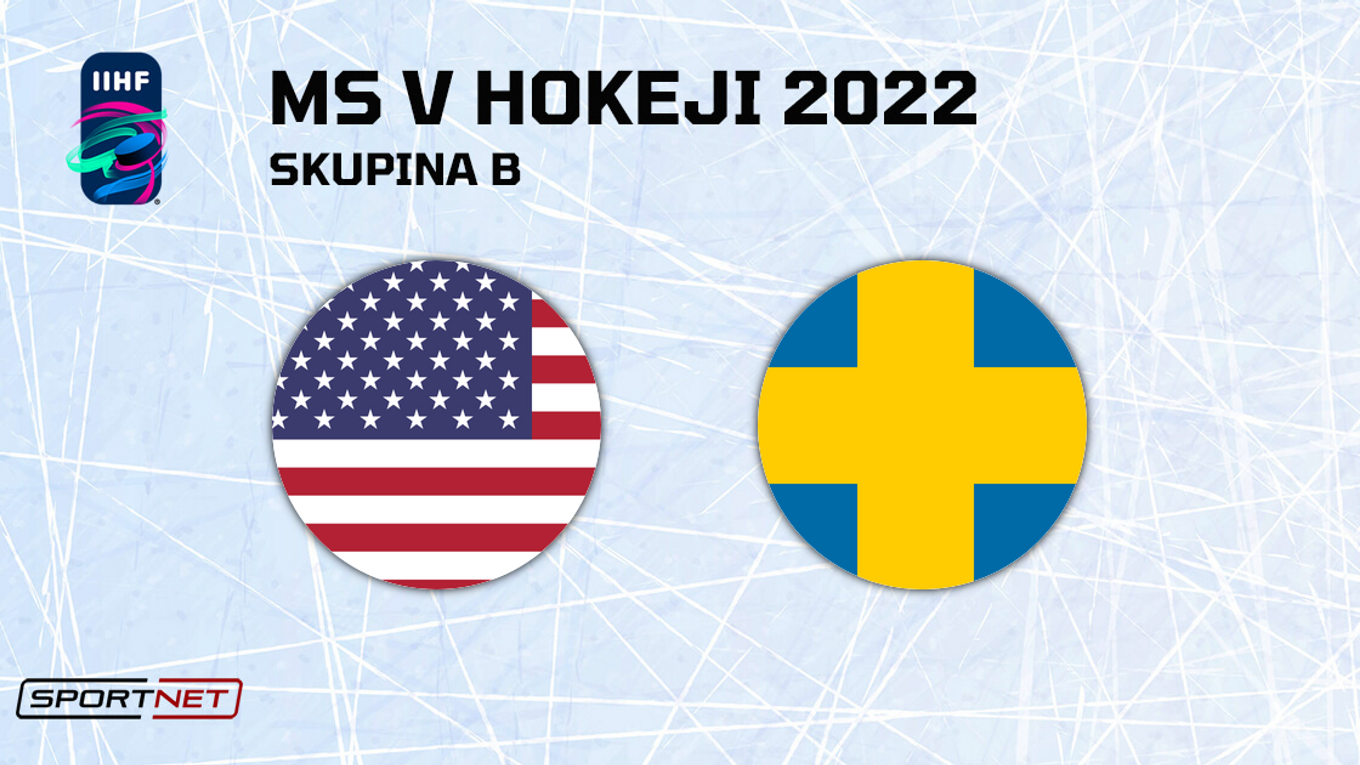 USA - Švédsko, ONLINE prenos zo zápasu na MS v hokeji 2022.