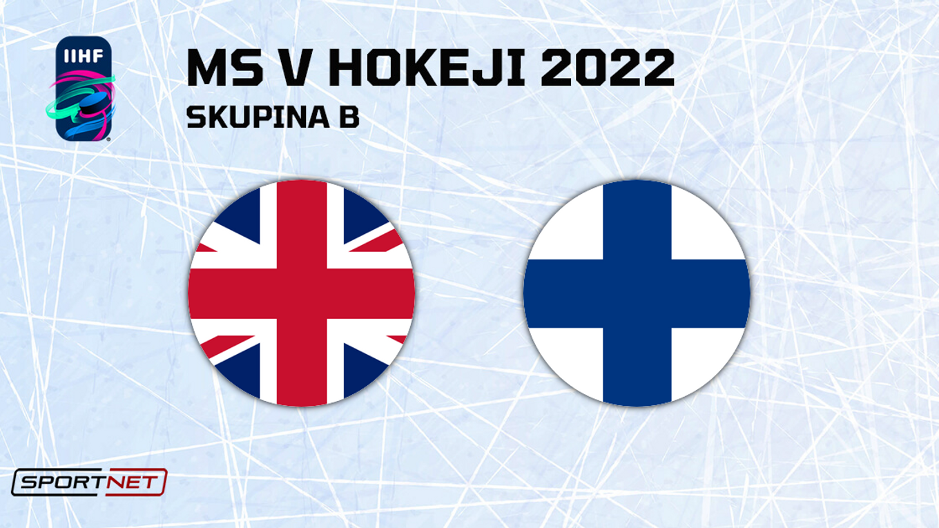 Veľká Británia - Fínsko, ONLINE prenos zo zápasu na MS v hokeji 2022.