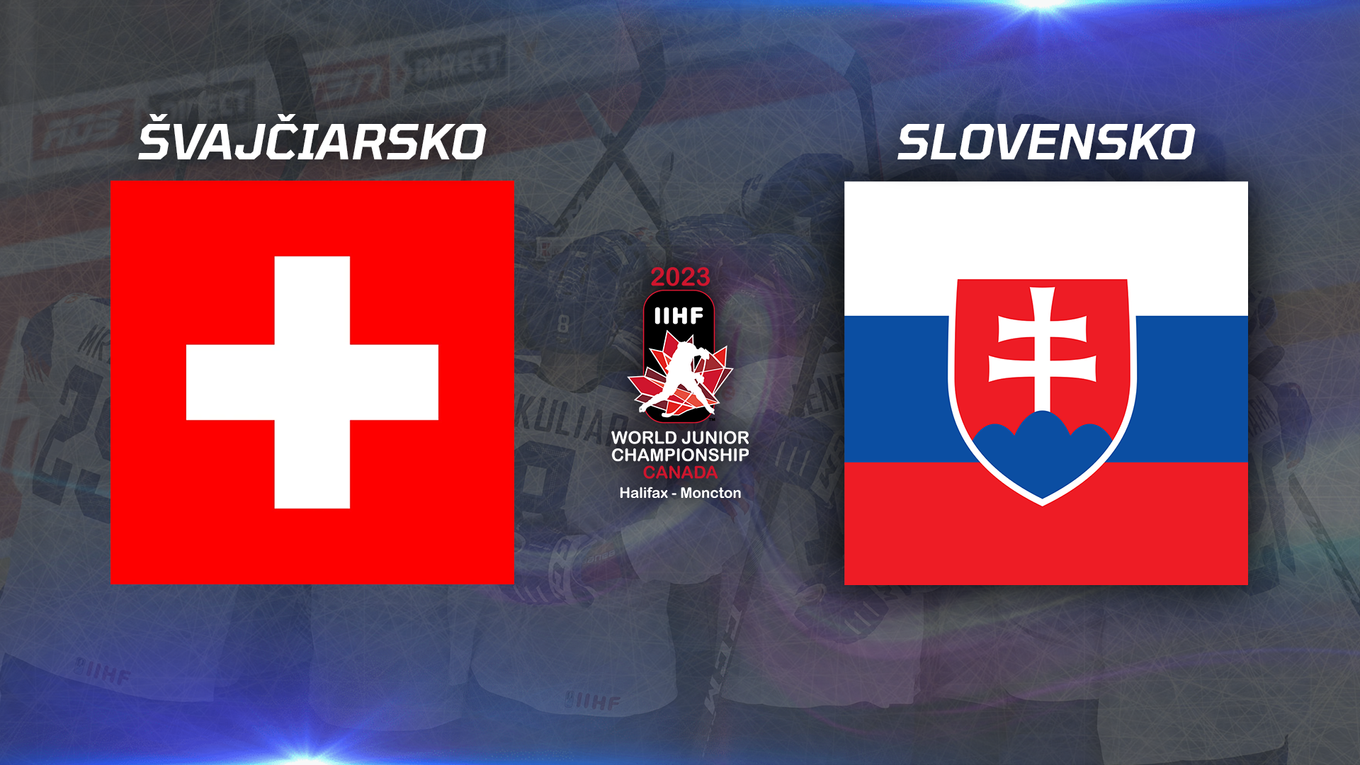 Slovensko - Švajčiarsko, ONLINE prenos z MS v hokeji do 20 rokov 2023 (U20).