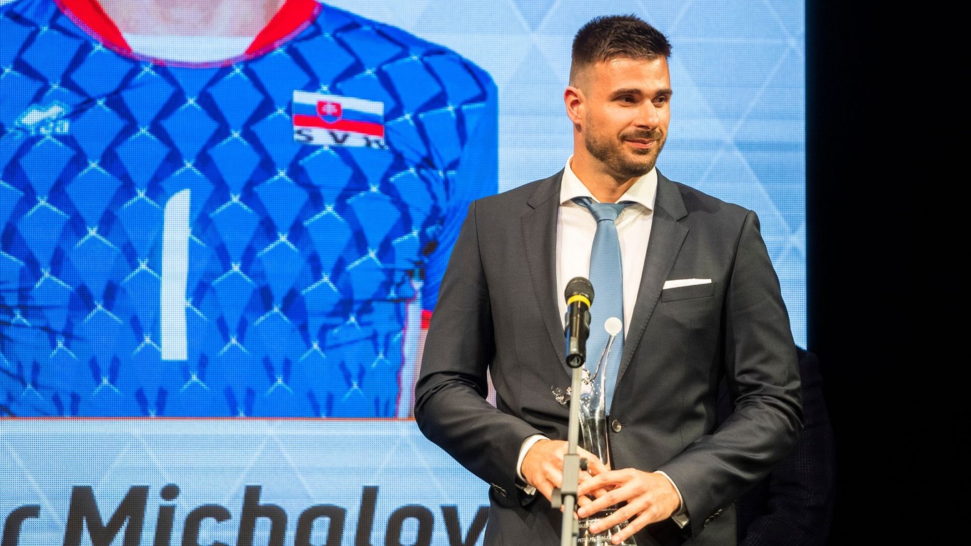 Peter Michalovič počas vyhlásenia ankety Volejbalista roka 2022.