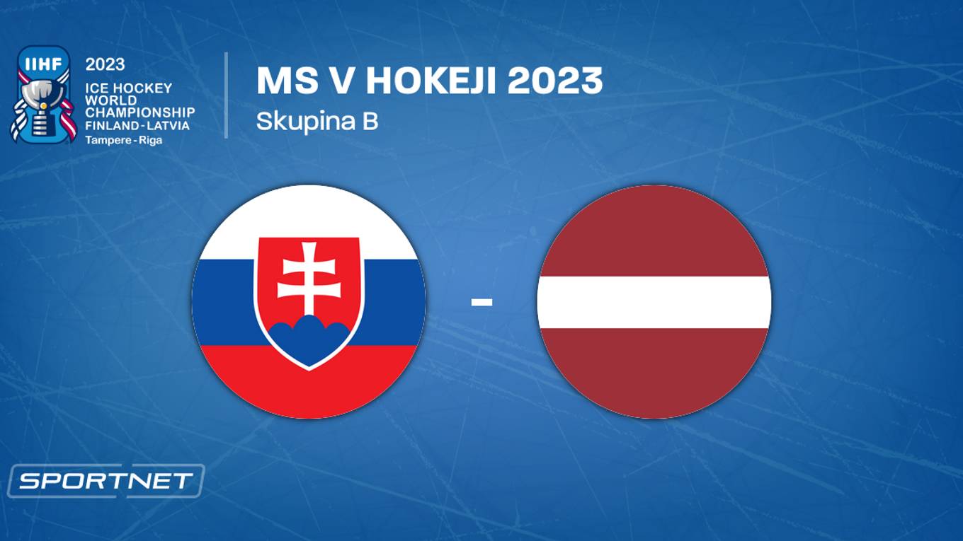 Slovensko - Lotyšsko, ONLINE prenos zo zápasu na MS v hokeji 2023 LIVE.