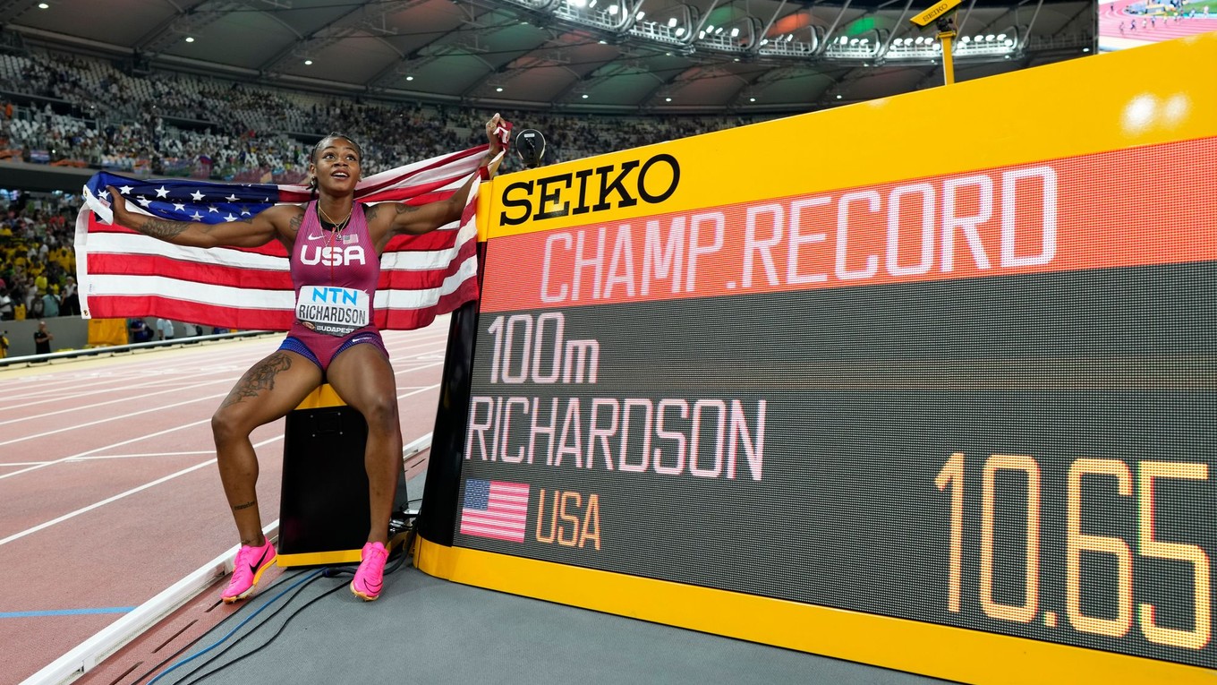 Američanka Sha´Carri Richardsonová v archívnom zábere. 