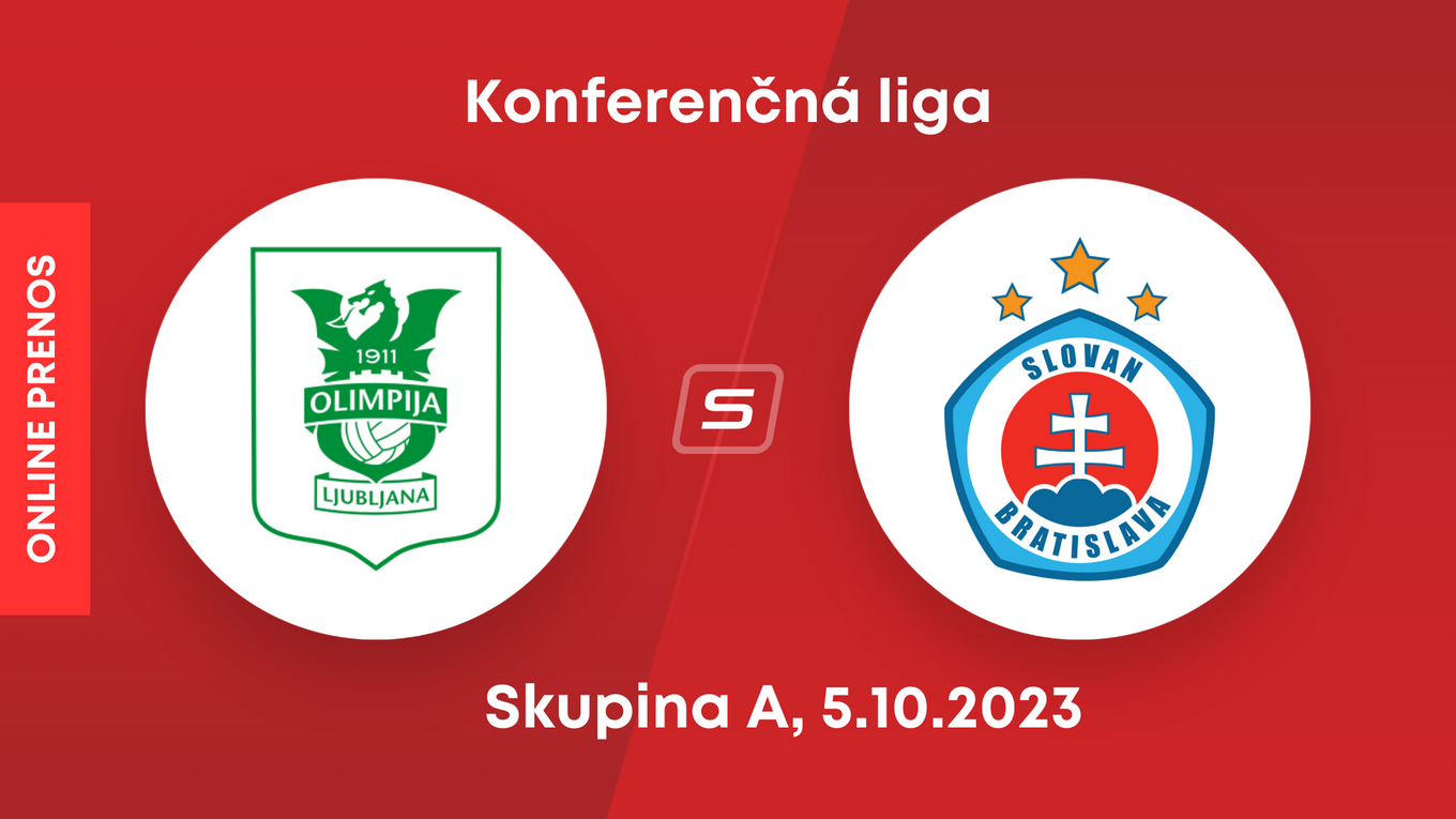 NK Olimpija Ľubľana - ŠK Slovan Bratislava: ONLINE prenos zo zápasu Európskej konferenčnej ligy (skupina A).