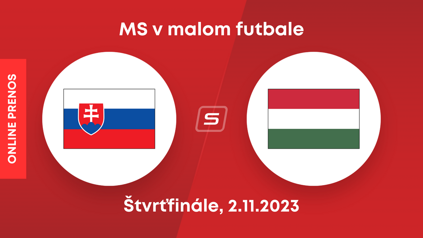 Slovensko - Maďarsko: ONLINE prenos zo štvrťfinále MS v malom futbale 2023.