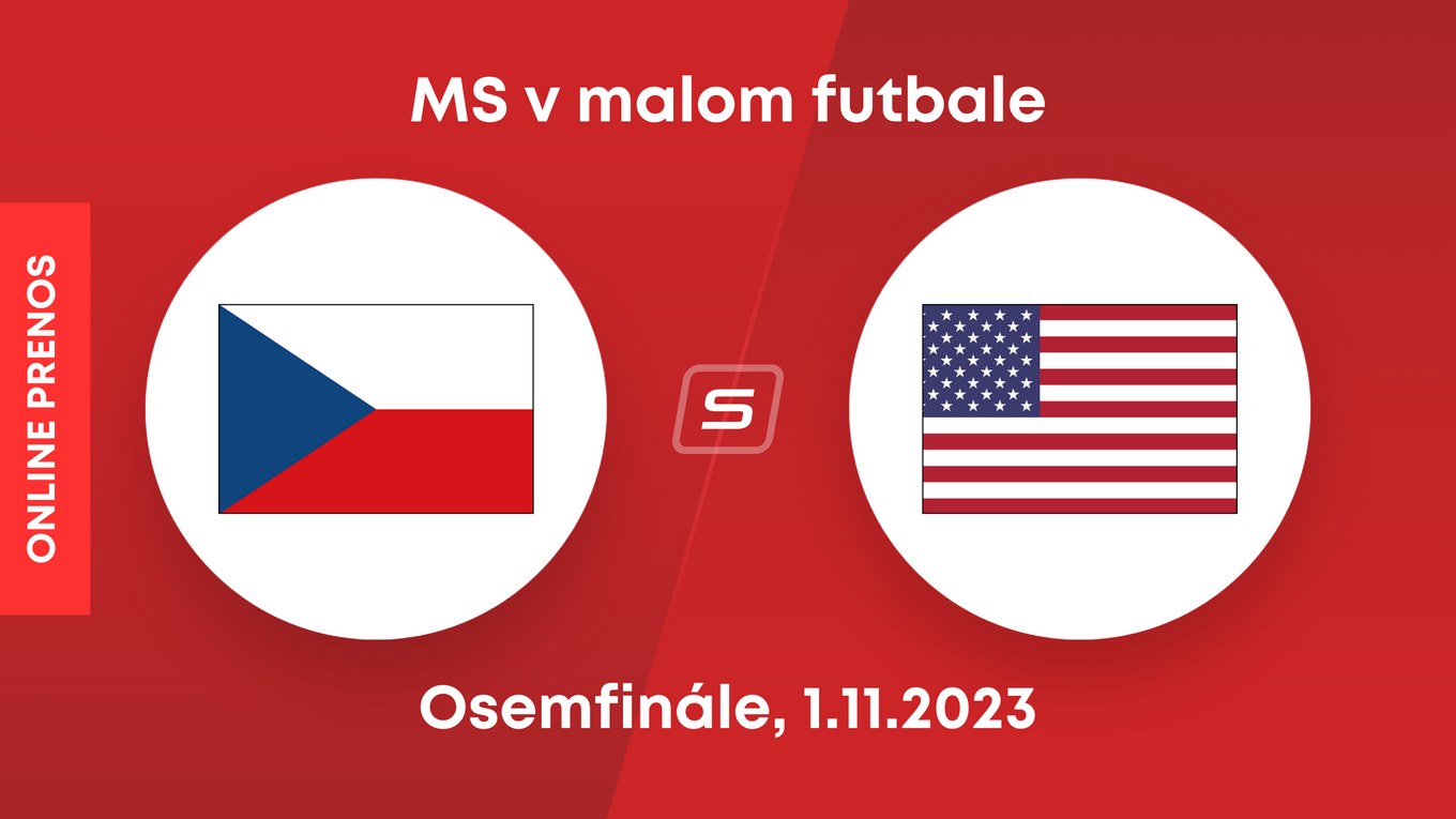 Česko - USA: ONLINE prenos z osemfinále MS v malom futbale 2023.