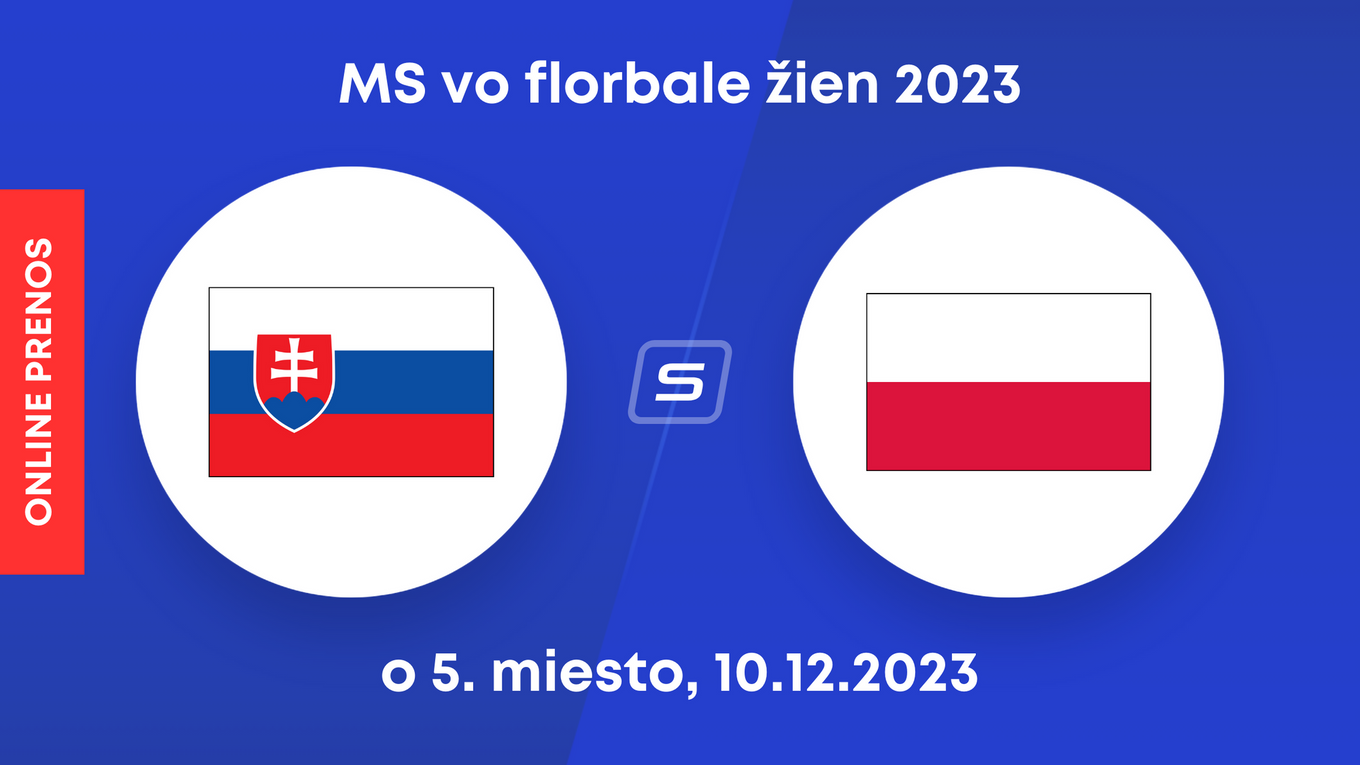 Slovensko - Poľsko: ONLINE prenos z MS vo florbale žien 2023.