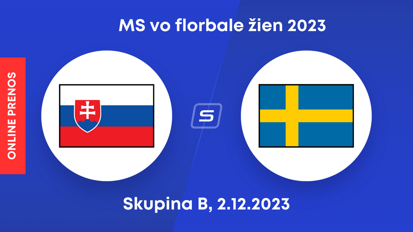 Slovensko vs. Švédsko: Online prenos zo zápasu MS vo florbale žien 2023. 