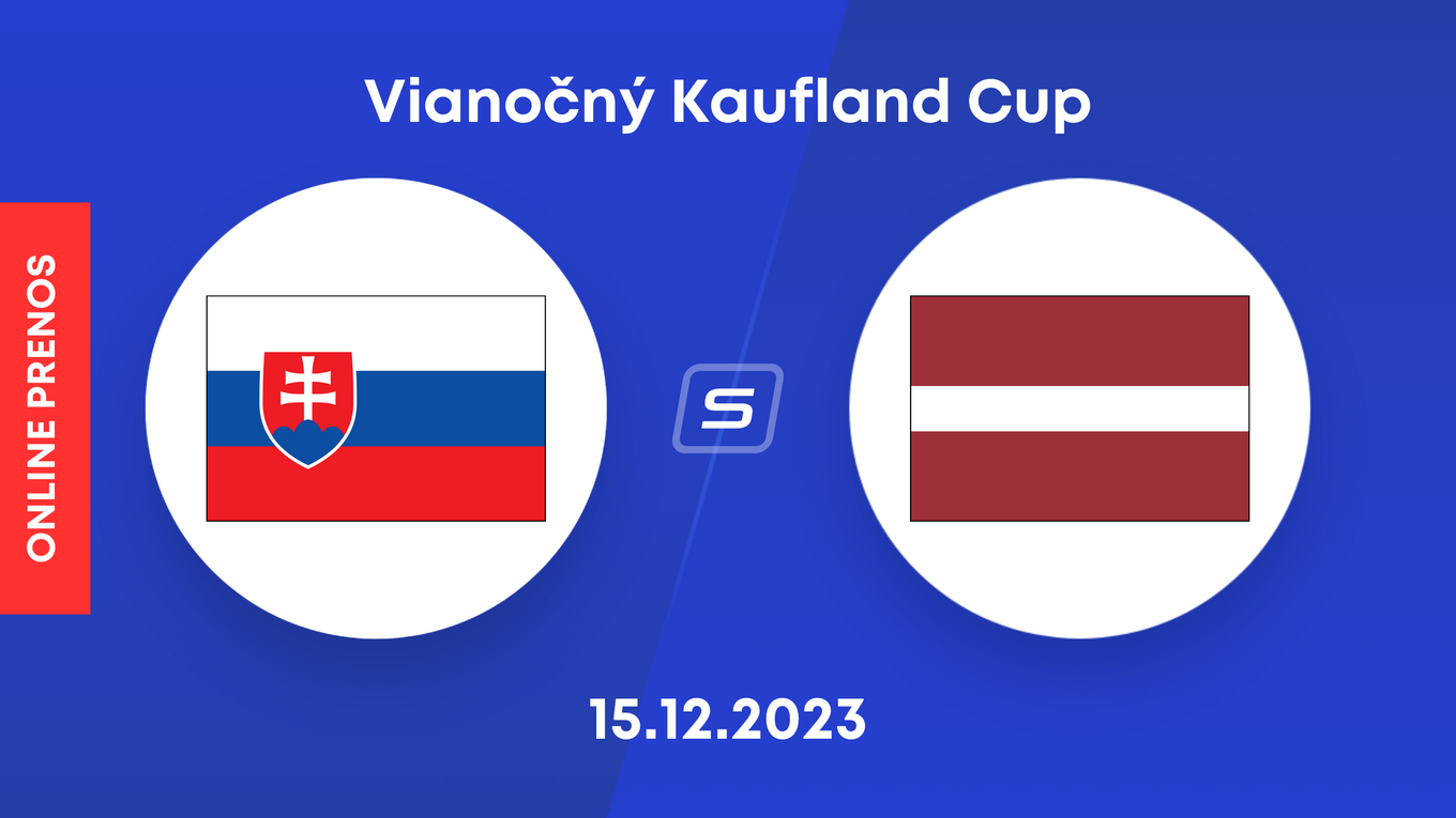 Slovensko vs. Lotyšsko: ONLINE prenos zo zápasu na turnaji Vianočný Kaufland Cup 2023.