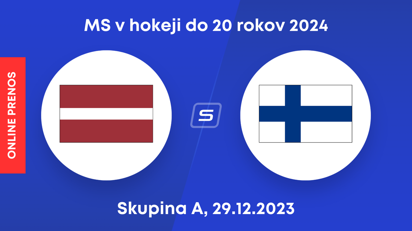 Lotyšsko - Fínsko: ONLINE prenos zo zápasu skupiny A na MS v hokeji do 20 rokov 2024.