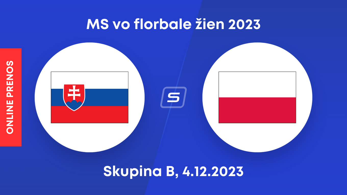 Slovensko - Poľsko: ONLINE prenos zo zápasu skupiny B na MS vo florbale žien 2023.