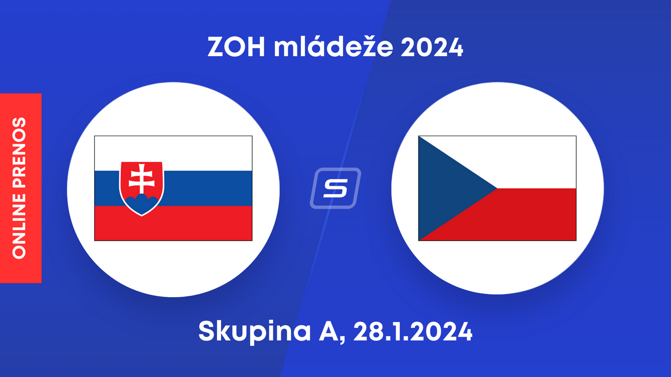 Slovensko - Česko: ONLINE prenos zo zápasu skupiny A na ZOH mládeže 2024.
