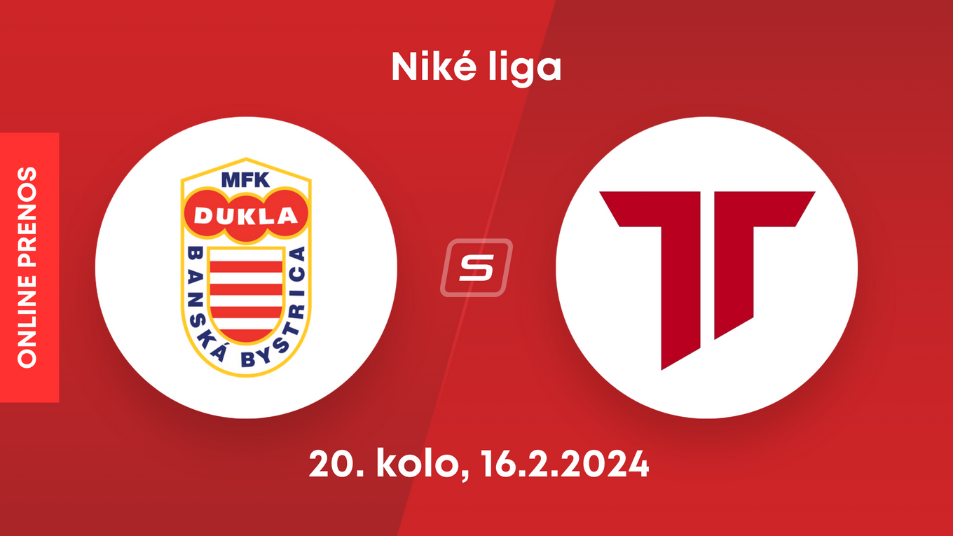 MFK Dukla Banská Bystrica - AS Trenčín: ONLINE prenos zo zápasu 20. kola Niké ligy.