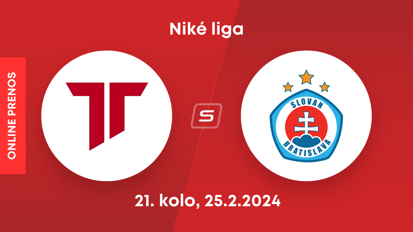 AS Trenčín - ŠK Slovan Bratislava: ONLINE prenos zo zápasu 21. kola Niké ligy. 