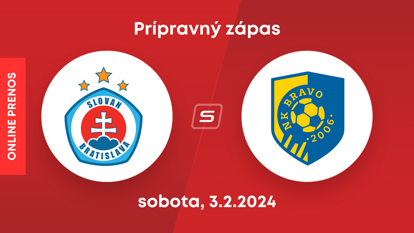 ŠK Slovan Bratislava - NK Bravo Ľubľana: ONLINE prenos z prípravného zápasu.