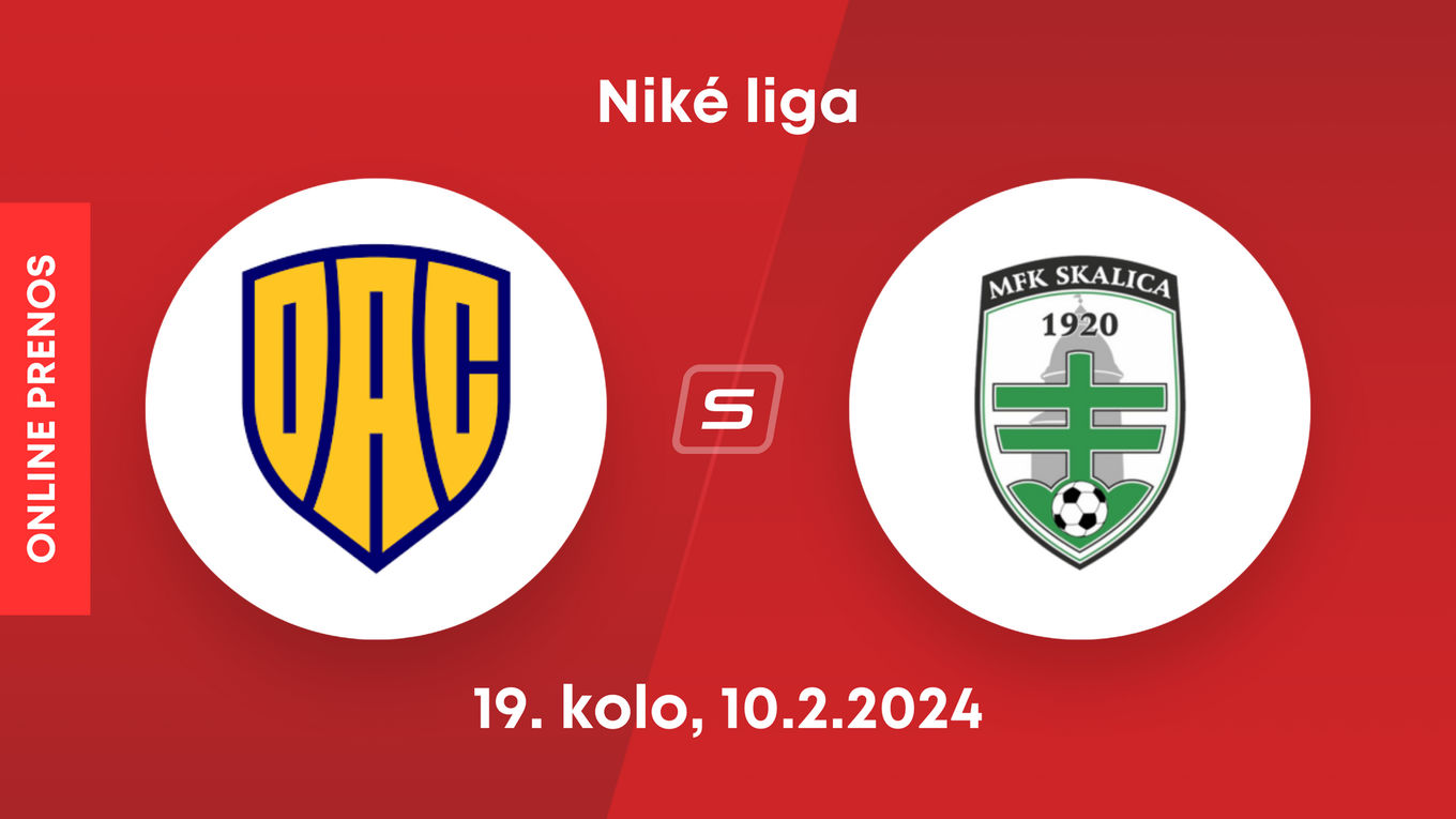 DAC Dunajská Streda - MFK Skalica: ONLINE prenos zo zápasu 19. kola Niké ligy.