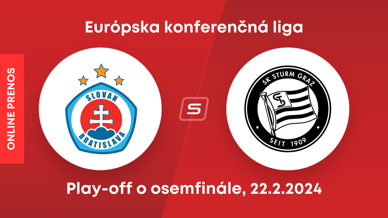 ŠK Slovan Bratislava - SK Sturm Graz: ONLINE prenos z odvetného zápasu play-off o osemfinále v Európskej konferenčnej lige.