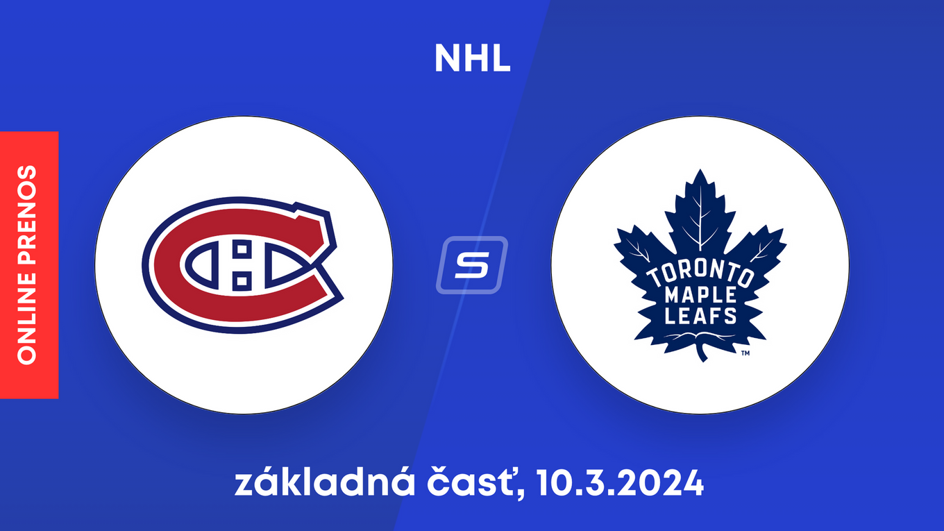 Montreal Canadiens - Toronto Maple Leafs: ONLINE prenos zo zápasu NHL.