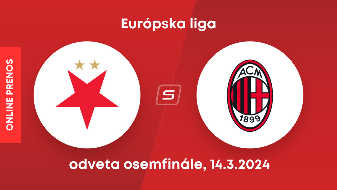 Slavia Praha - AC Miláno: ONLINE prenos z osemfinále v Európskej lige.