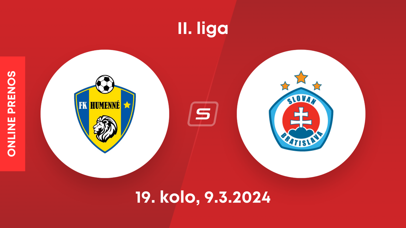 FK Humenné - ŠK Slovan Bratislava U21: ONLINE prenos zo zápasu 19. kola II. ligy.
