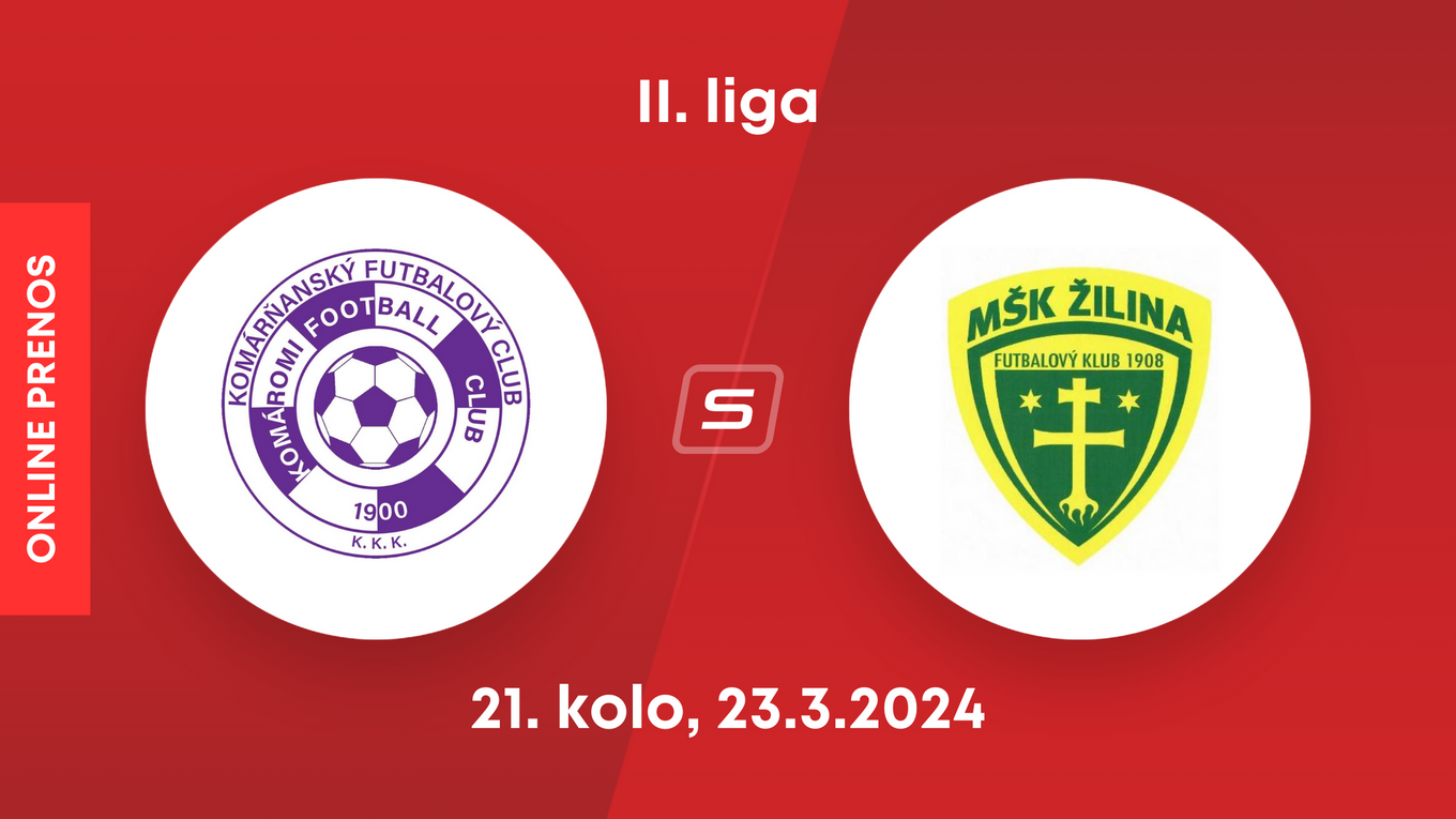 KFC Komárno - MŠK Žilina B: ONLINE prenos zo zápasu 21. kola II. ligy.