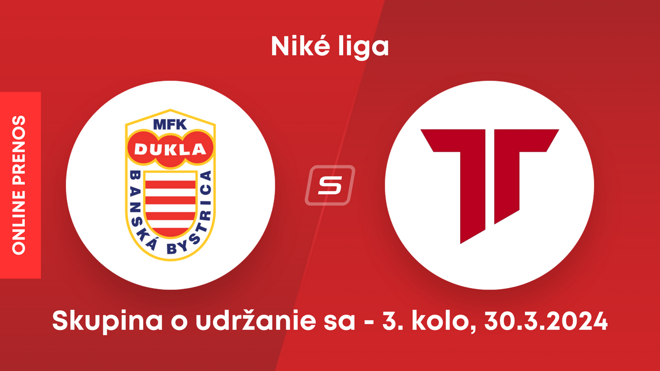 MFK Dukla Banská Bystrica - AS Trenčín: ONLINE prenos zo zápasu 3. kola skupiny o udržanie sa v Niké lige.