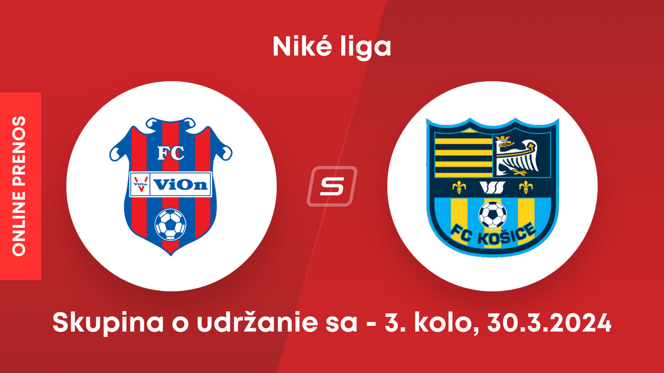 FC ViOn Zlaté Moravce - FC Košice: ONLINE prenos zo zápasu 3. kola skupiny o udržanie sa v Niké lige.