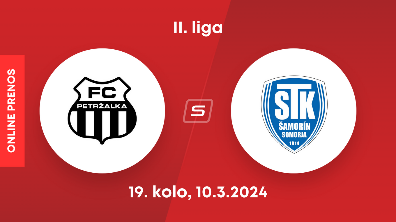 FC Petržalka - FC ŠTK 1914 Šamorín: ONLINE prenos zo zápasu 19. kola II. ligy.