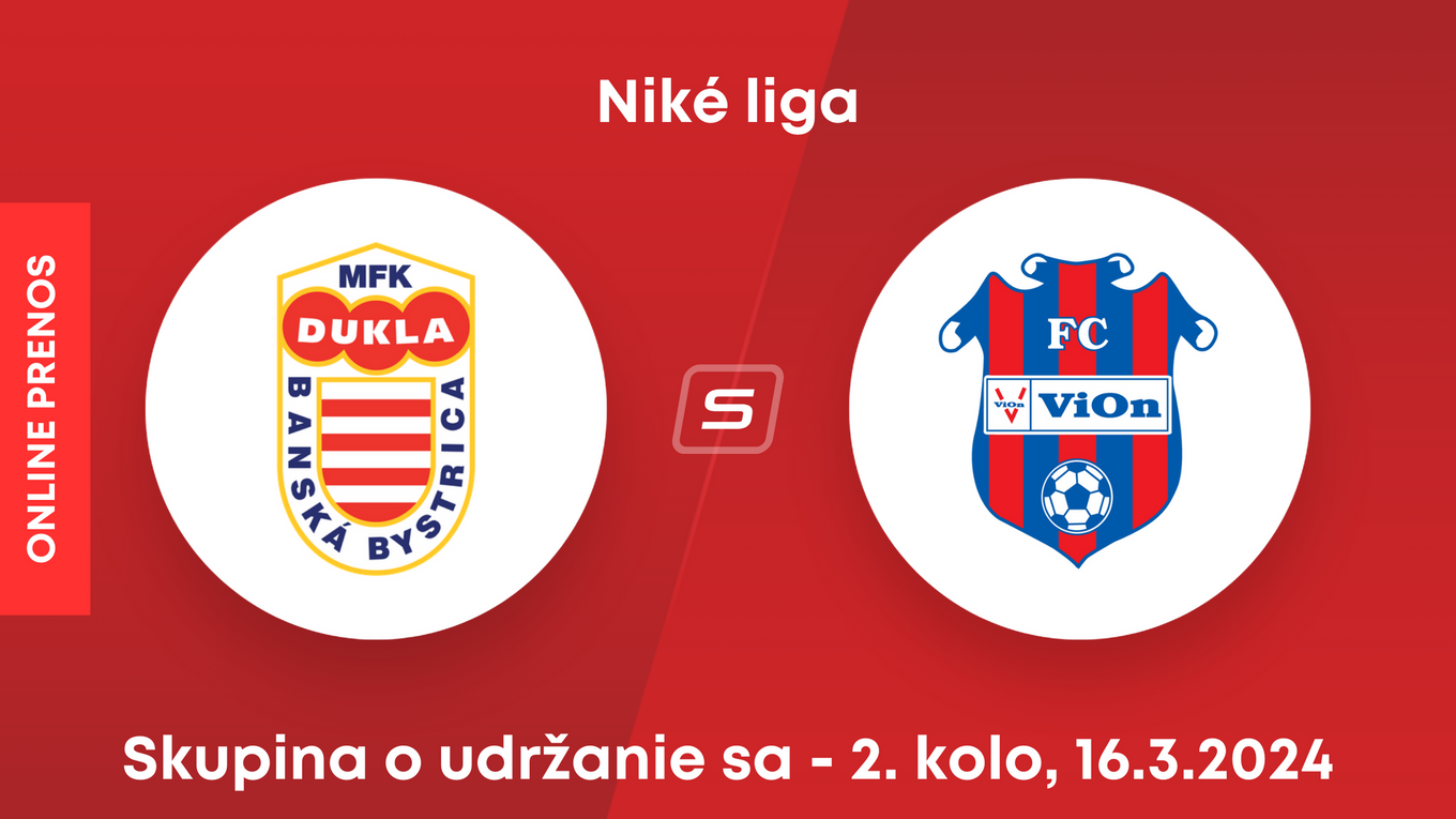 MFK Dukla Banská Bystrica - FC ViOn Zlaté Moravce: ONLINE prenos zo zápasu 2. kola skupiny o udržanie sa v Niké lige.