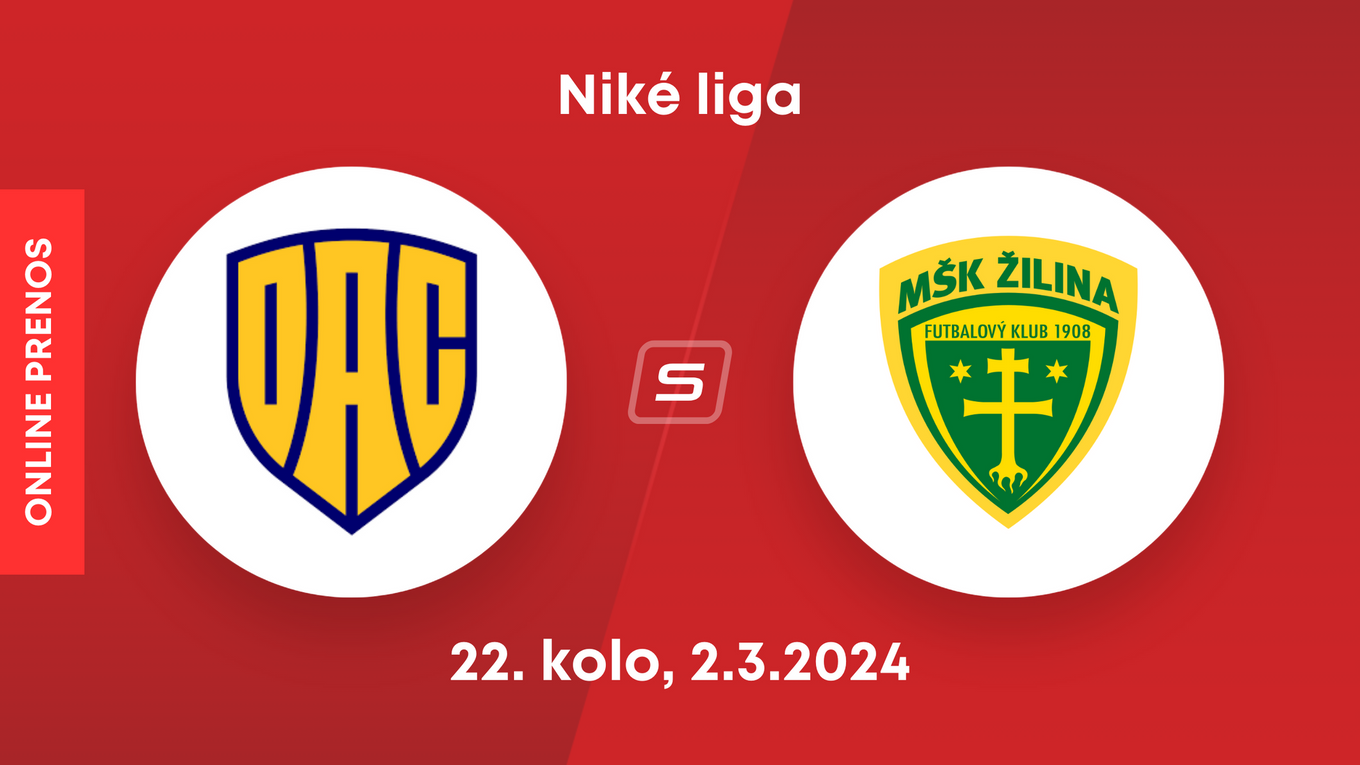 DAC Dunajská Streda - MŠK Žilina: ONLINE prenos zo zápasu 22. kola Niké ligy.