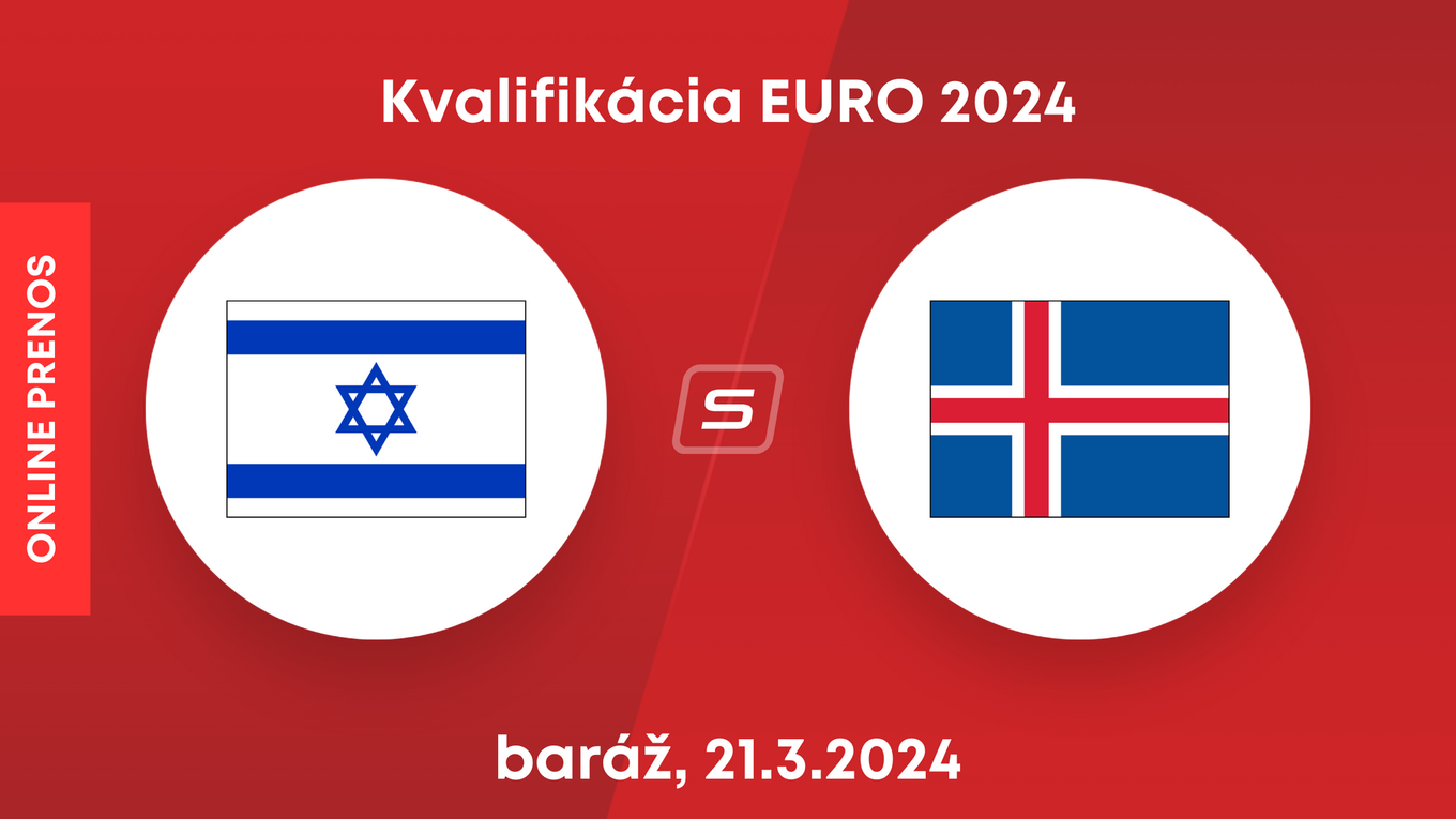 Izrael - Island: ONLINE prenos zo zápasu baráže kvalifikácie EURO 2024.