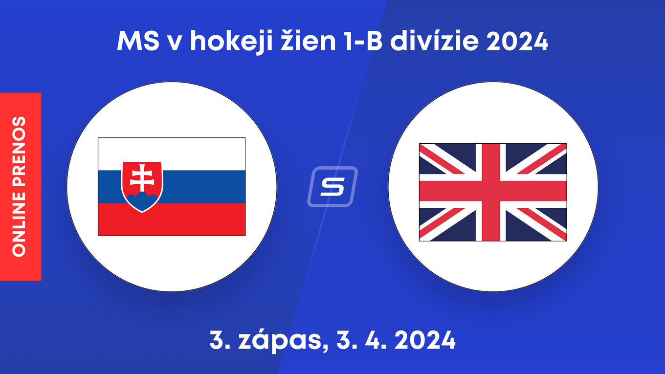 Slovensko - Veľká Británia: LIVE STREAM zo zápasu 1-B divízie MS v hokeji žien 2024. 