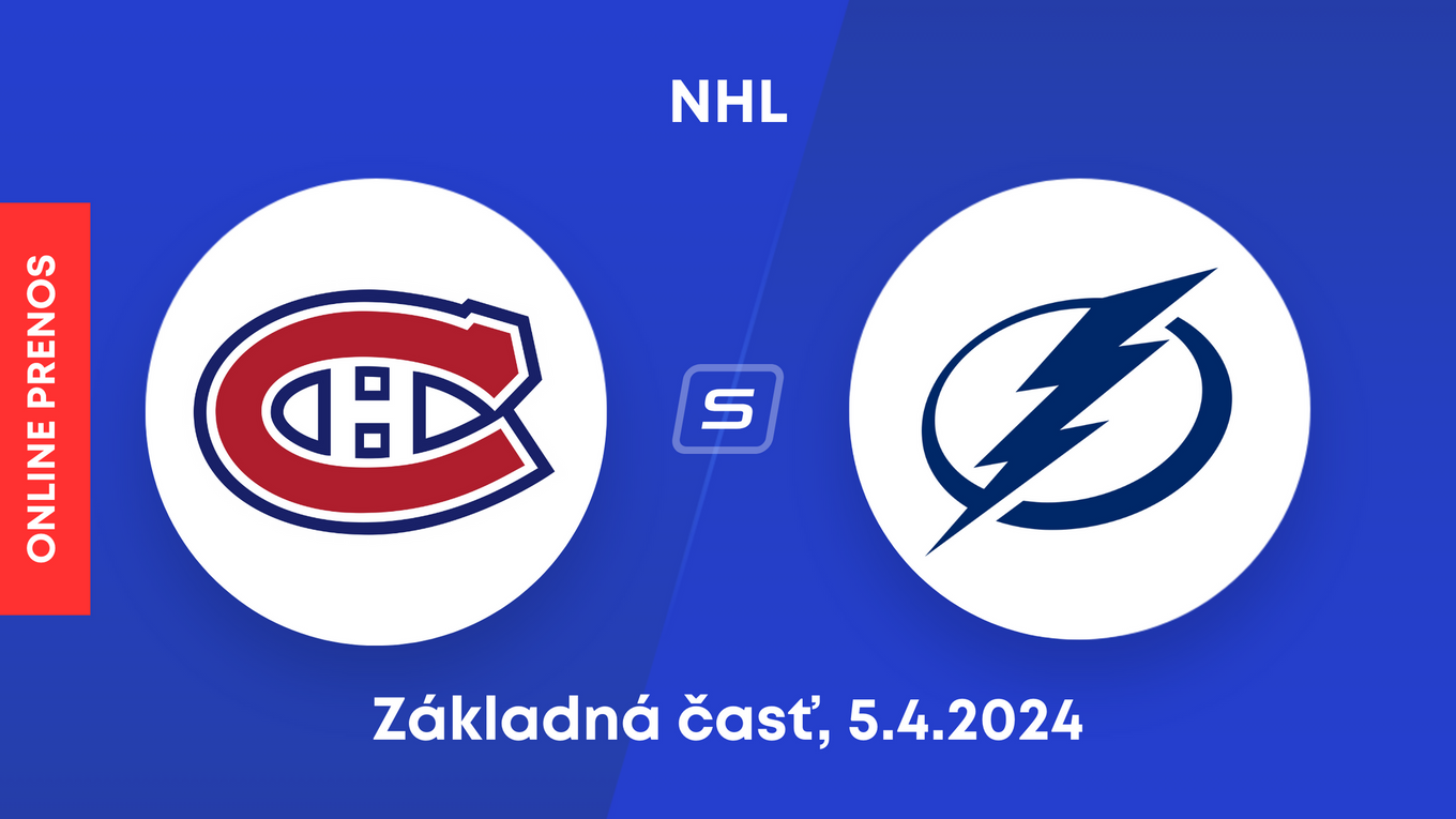 Montreal Canadiens - Tampa Bay Lightning: ONLINE prenos zo zápasu základnej časti NHL.