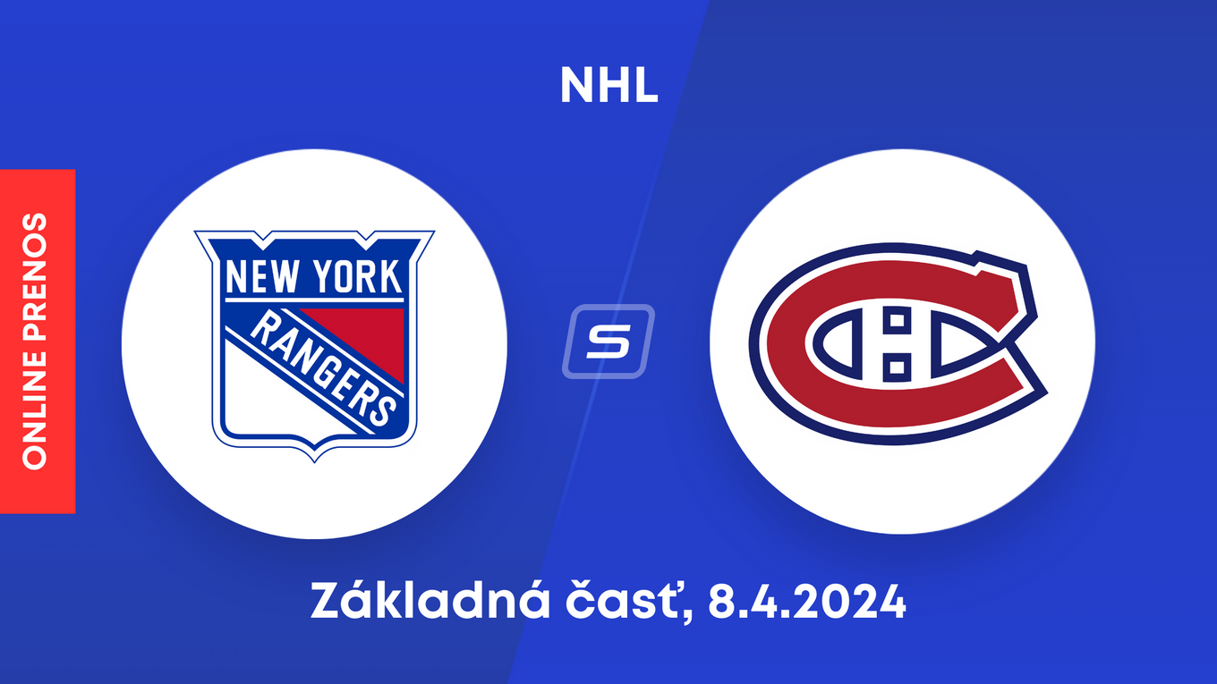 New York Rangers - Montreal Canadiens: Sledujte s nami online prenos zo zápasu zámorskej NHL. 