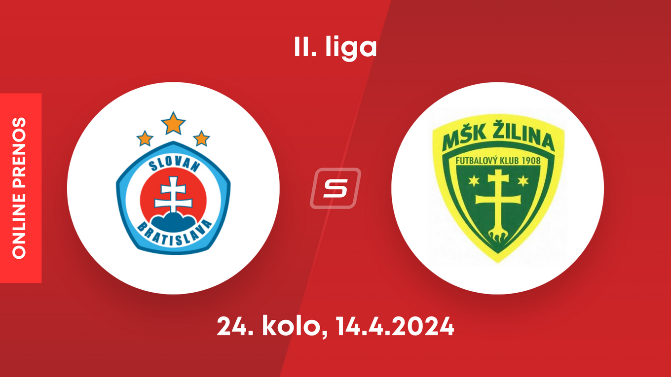 ŠK Slovan Bratislava U21 - MŠK Žilina B: ONLINE prenos zo zápasu 24. kola II. ligy.