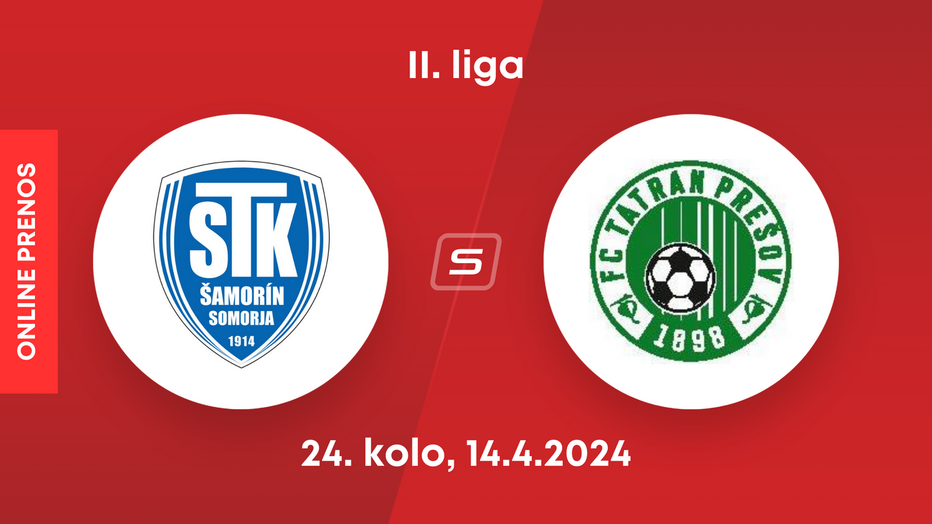 FC ŠTK 1914 Šamorín - FC Tatran Prešov: ONLINE prenos zo zápasu 24. kola II. ligy.
